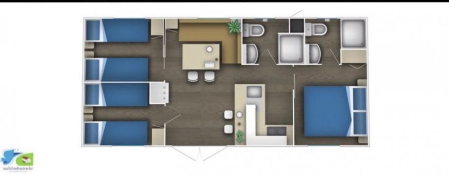 Mobile Home Cube, 3 Bedrooms, Free Parking, Wifi Biograd na Moru Kültér fotó